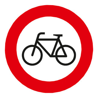 PROline-thermo Marquage – C14 (NL) / C11 (B) – interdiction aux vélos – Ø 100 cm