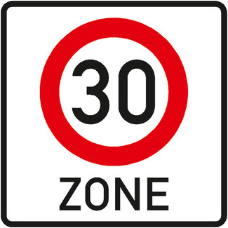 PROline-thermo Signalisation – A01-30zb (NL) / F4a (B) – zone 30 – 200 x 120 cm