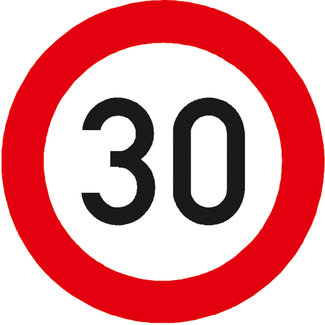 PROline-thermo Marquage A01-30 (NL) / C43 (B) – vitesse max. 30 – Ø 100 cm