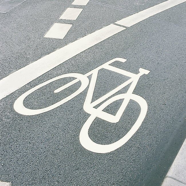 PROline-thermo Pictogram fietser - wit - 900 x 800 mm