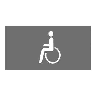 PROline-thermo Pictogram personne handicapée – blanc – 1000 x 1000 mm