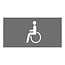 PROline-thermo Pictogram personne handicapée – blanc – 1000 x 1000 mm