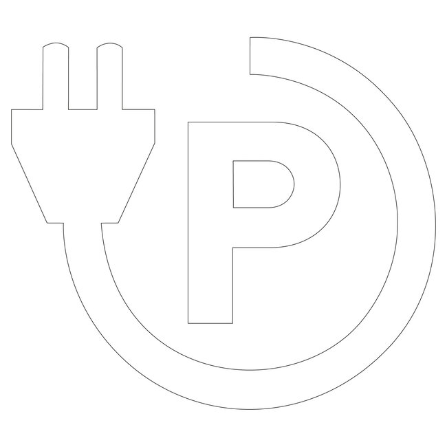PROline-thermo Pictogram point de recharge – blanc – 700 x 800 mm