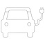PROline-thermo Pictogram véhicule électrique avec prise – blanc – 700 x 1000 mm