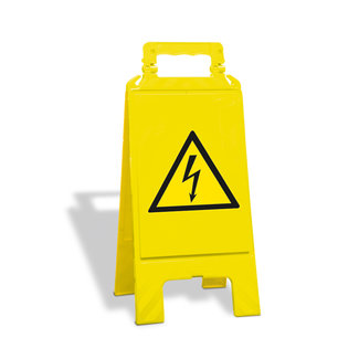 MORION Panneau pliable "TENSION ÉLECTRIQUE" – jaune – 600 x 275 x 270 mm