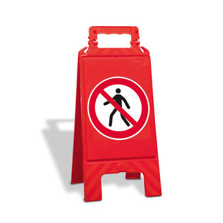 MORION Panneau pliable ''ACCÈS INTERDIT AUX PIÉTONS'' - rouge - 600 x 275 x 270 mm