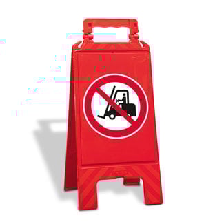 MORION Panneau pliable "CHARIOTS INTERDITS" - rouge - 600 x 275 x 270 mm