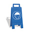 MORION klapbord "HELM VERPLICHT" - blauw - 600 x 275 x 270 mm
