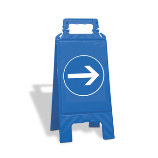 MORION Panneau pliable "DIRECTION OBLIGATOIRE" – bleu – 600 x 275 x 270 mm