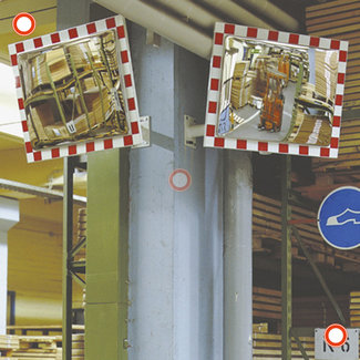 DURABEL PRO miroir de sécurité entièrement en acier inoxydable – 800 × 1000 mm