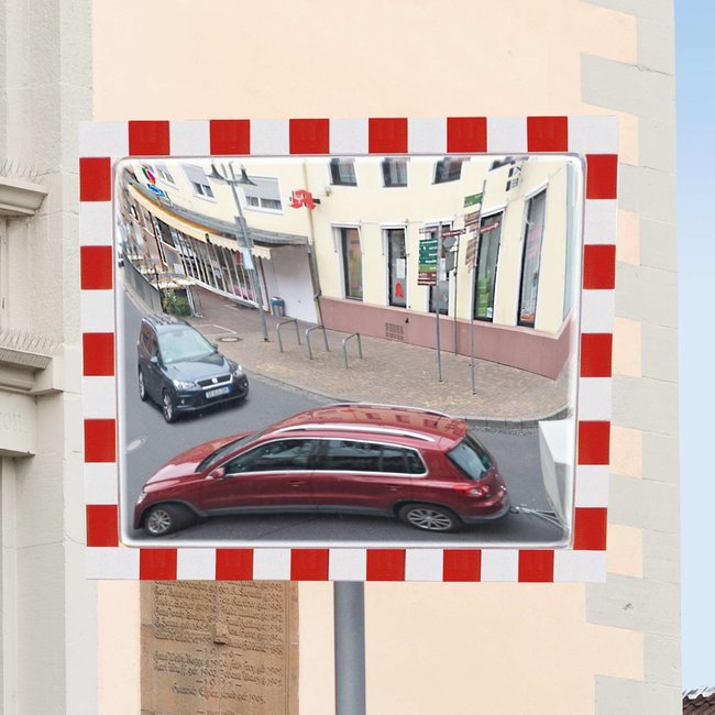 DURABEL PRO miroir de sécurité entièrement en acier inoxydable – 800 × 1000 mm