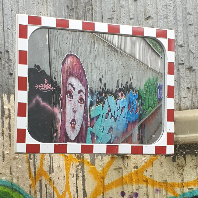 DIAMOND Miroir de circulation en verre de sécurité SEKURIT – 400 x 600 mm