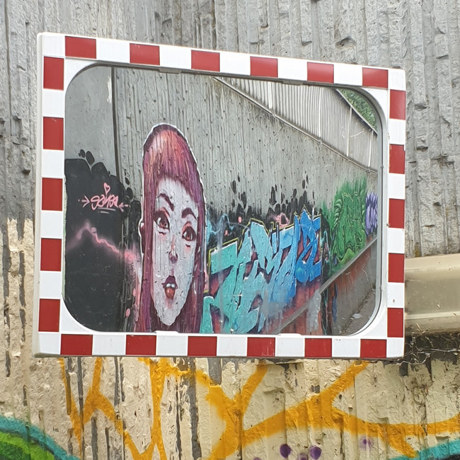 DIAMOND Miroir de circulation en verre de sécurité SEKURIT – 800 x 1000 mm