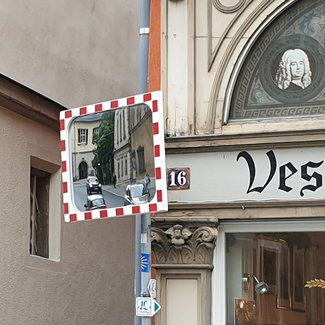 DIAMOND Miroir de circulation SEKURIT avec chauffage du miroir - 400 x 600 mm