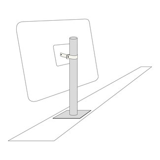 Poteau mural pour grands miroirs – 1200 mm