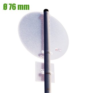 MORION Poteau tubulaire Ø 76 mm - 4000 mm - galvanisé à chaud