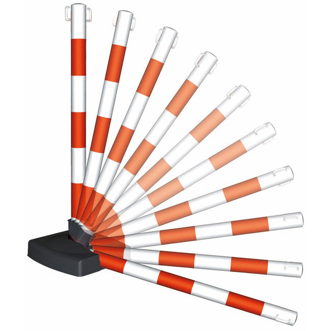 GUARDA -Flex kettingpaal met inklapbare voet - rood/wit