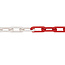 Chaîne en nylon robuste MNK - Ø 8 mm - 25 m - rouge/blanc
