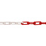 Chaîne en nylon robuste MNK - Ø 6 mm - 25 m - rouge/blanc