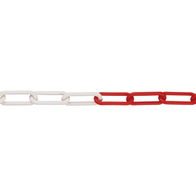 M-POLY polyethyleen ketting - Ø 8 mm - 25 m - rood/wit