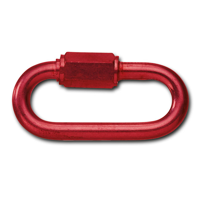 Verbindingsschakel met schroefdraad - rood - Ø 6 mm - 10 st.