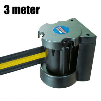 MORION Sangle murale - jaune/noir horizontal - 3 m