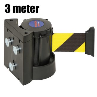 MORION Cassette magnétique de ruban de balisage – jaune/noir signalisation – 3 m