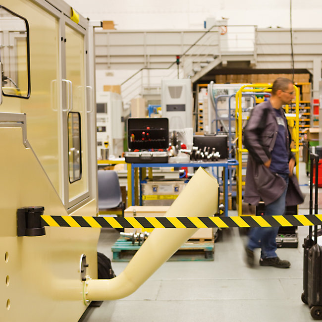 MORION Cassette magnétique de ruban de balisage – jaune/noir signalisation – 3 m