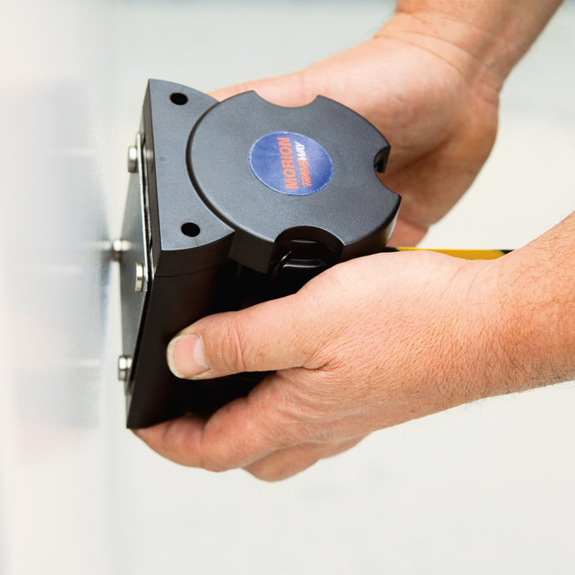 MORION Magnetische afzetlintcassette - geel/zwart signalisatie - 3 m