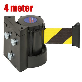 MORION Cassette magnétique de ruban de balisage – jaune/noir signalisation – 4 m