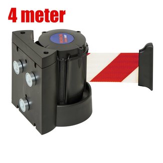 MORION Cassette magnétique de ruban de balisage – blanc/rouge signalisation – 4 m