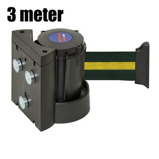 MORION Cassette magnétique de ruban de balisage – jaune/noir horizontal – 3 m