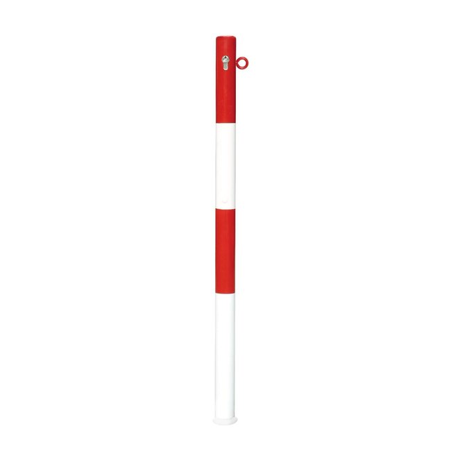 PARAT A uitneembare afzetpaal - Ø 60 mm - 1 kettingoog rechts - rood/wit