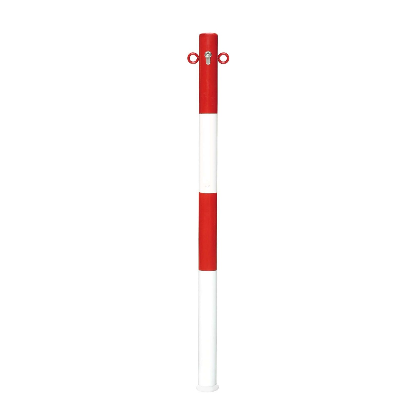 PARAT A uitneembare afzetpaal - Ø 60 mm - 2 kettingogen - rood/wit