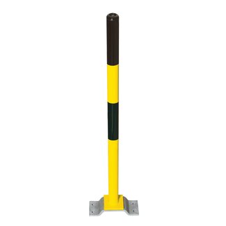 PARAT Borne B + sur platine - Ø 60 mm - sans anneaux pour chaîne - jaune/noir