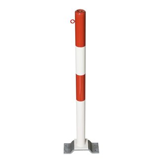 PARAT Borne B + sur platine - Ø 76 mm - 1 anneau pour chaîne - rouge/blanc