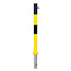 B afzetpaal + grondhuls - 70x70 mm - 1 kettingoog - geel/zwart