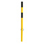 Borne rabattable SCHUPO + douille de sol – Ø 60 mm – jaune/noir
