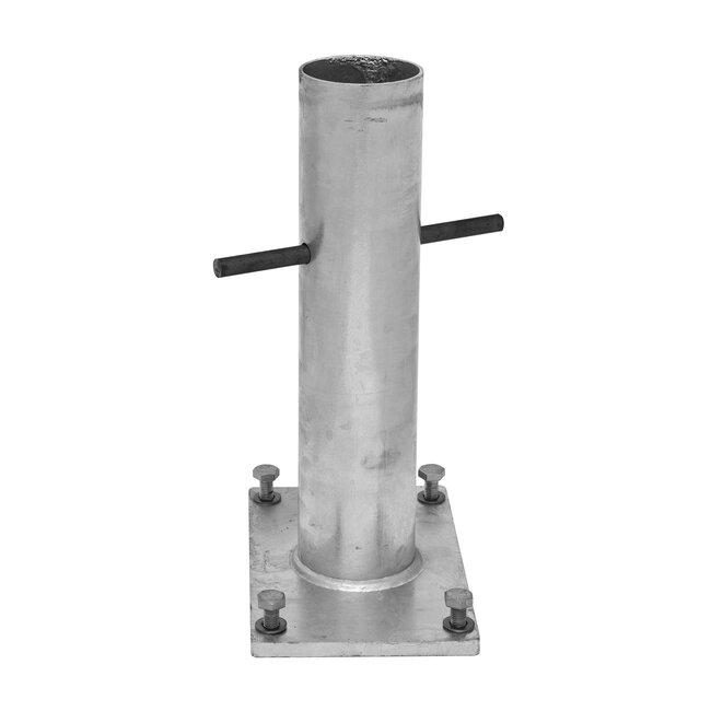 SESAM Privaat arceau de parking avec douille de sol – galvanisé avec bandes rouges