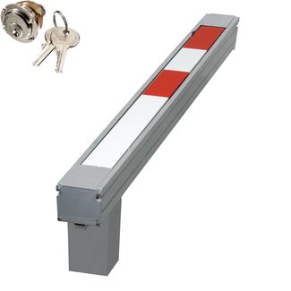 SESAM Plus A poteau escamotable enterré - serrure cylindrique - rouge/blanc