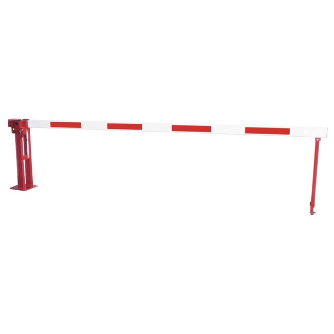 COMPACT slagboom met pendelsteun - gasdrukveer - 3820 mm - rood/wit