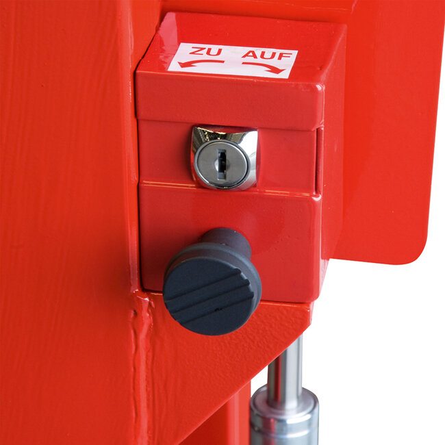 COMPACT Système de barrières avec support pendulaire - vérin à gaz - 4820 mm - rouge/blanc