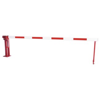 COMPACT slagboom met pendelsteun - gasdrukveer - 6320 mm - rood/wit