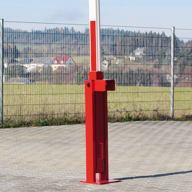 COMPACT slagboom met pendelsteun - tegengewicht - 5000 mm - rood/wit