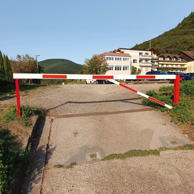 COMPACT enkele draaiboom - handbediend - 4000 mm - rood/wit