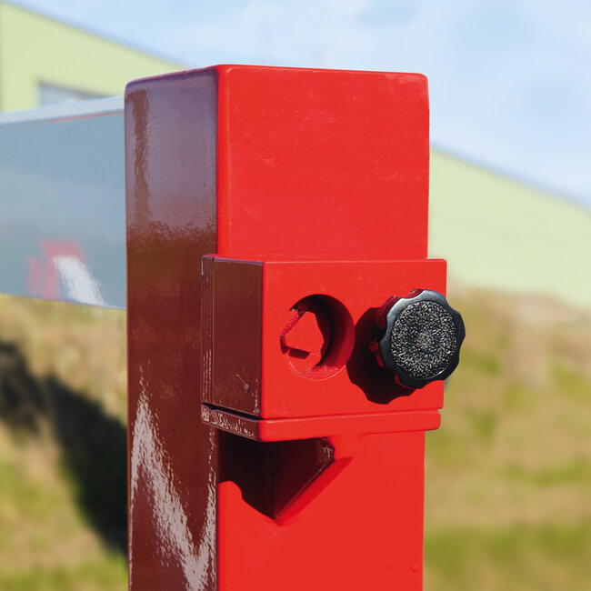 COMPACT Barrière pivotante - 2 x 2750 mm (5500 mm) - manuelle - rouge/blanc