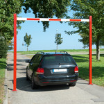 COMPACT doorgang- en hoogtebegrenzer - 5230 x 3010 mm - rood/wit