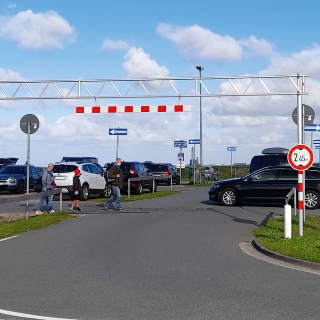 MORION Aluminium hoogtebegrenzer - 2500 x 150 x 20 mm - rood/wit