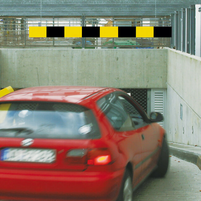 MORION Limiteur de hauteur aluminium - 3000 x 150 x 20 mm - jaune/noir