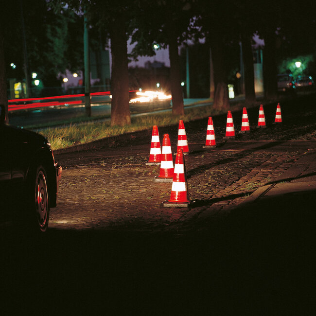 EU Cône réfléchissant 500 mm - classe 1 - rouge/blanc